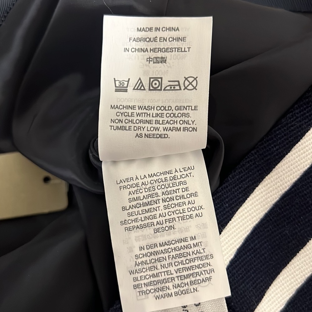 NWT J.Crew Colorblock Striped Skirt Navy, Blue, & White Size 2 - Picture 8 of 8
